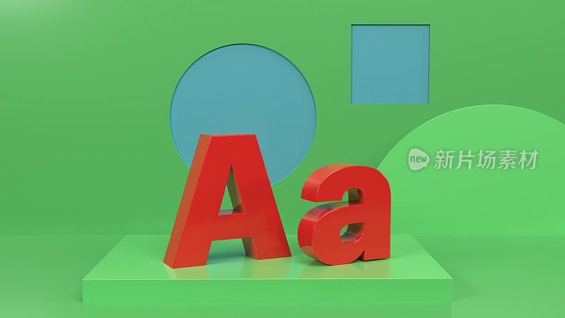 字母表的字母3 d